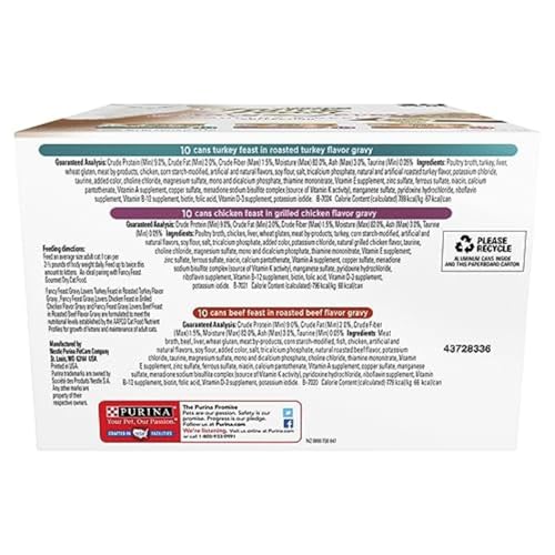 Fancy Feast Gravy Lovers Poultry & Beef Variety Pack - Grilled Gourmet Wet Cat Food (30 Pack)