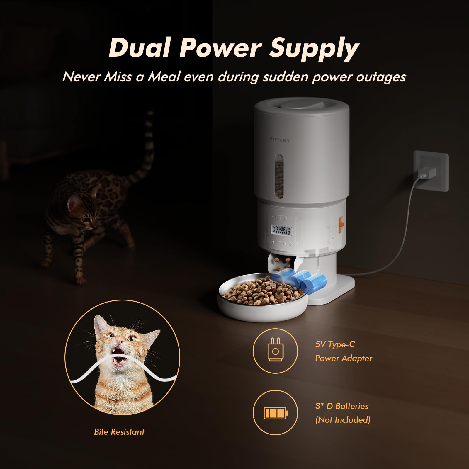 Automatic Cat Feeder with Camera - 5G WiFi Timed Cat Food Dispenser, 1080P HD Video with Night Vision, 1-15 Meals, 1-99 Portions, 2-Way Audio, Keeps Dry Food Fresh, 5L Auto Pet Feeder Also for Dogs