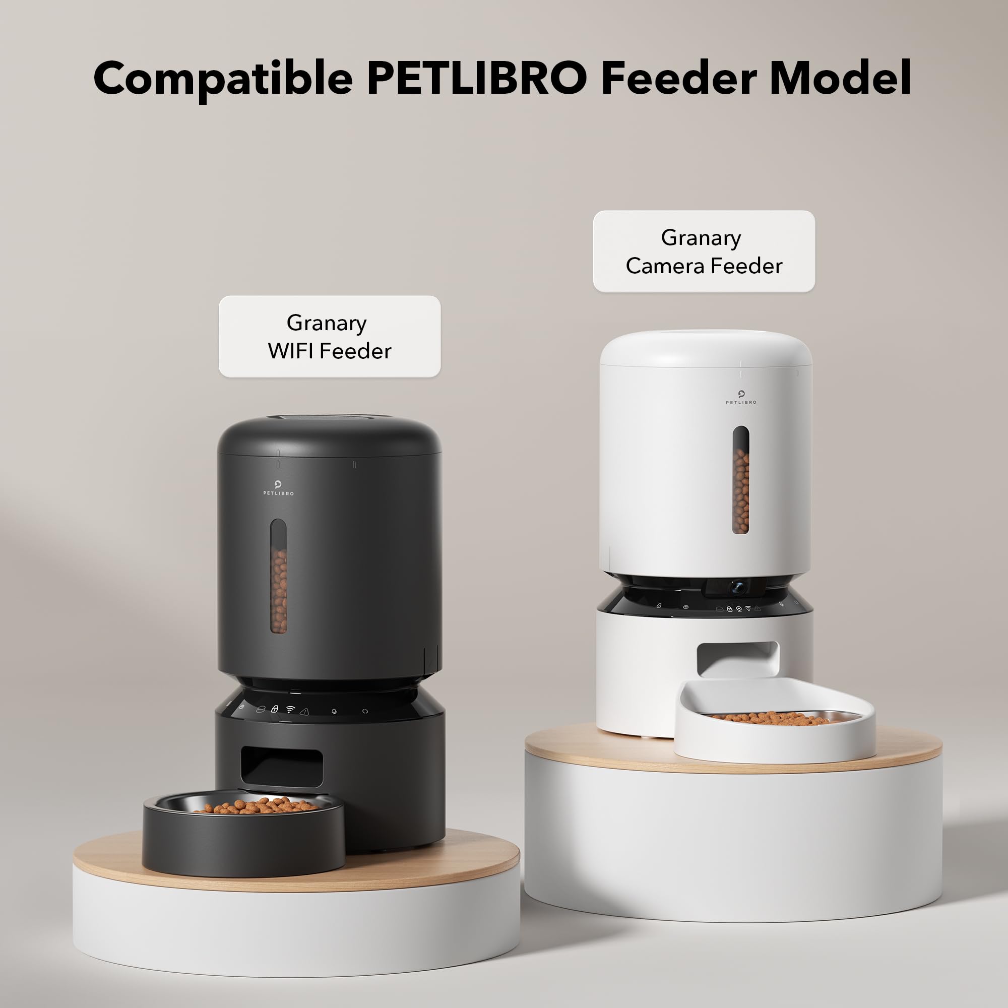 PETLIBRO Automatic Cat Feeder with Camera, 1080P HD Video with Night Vision, 5G WiFi Pet Feeder with 2-Way Audio, Low Food & Blockage Sensor, Motion & Sound Alerts for Cat & Dog Single Tray