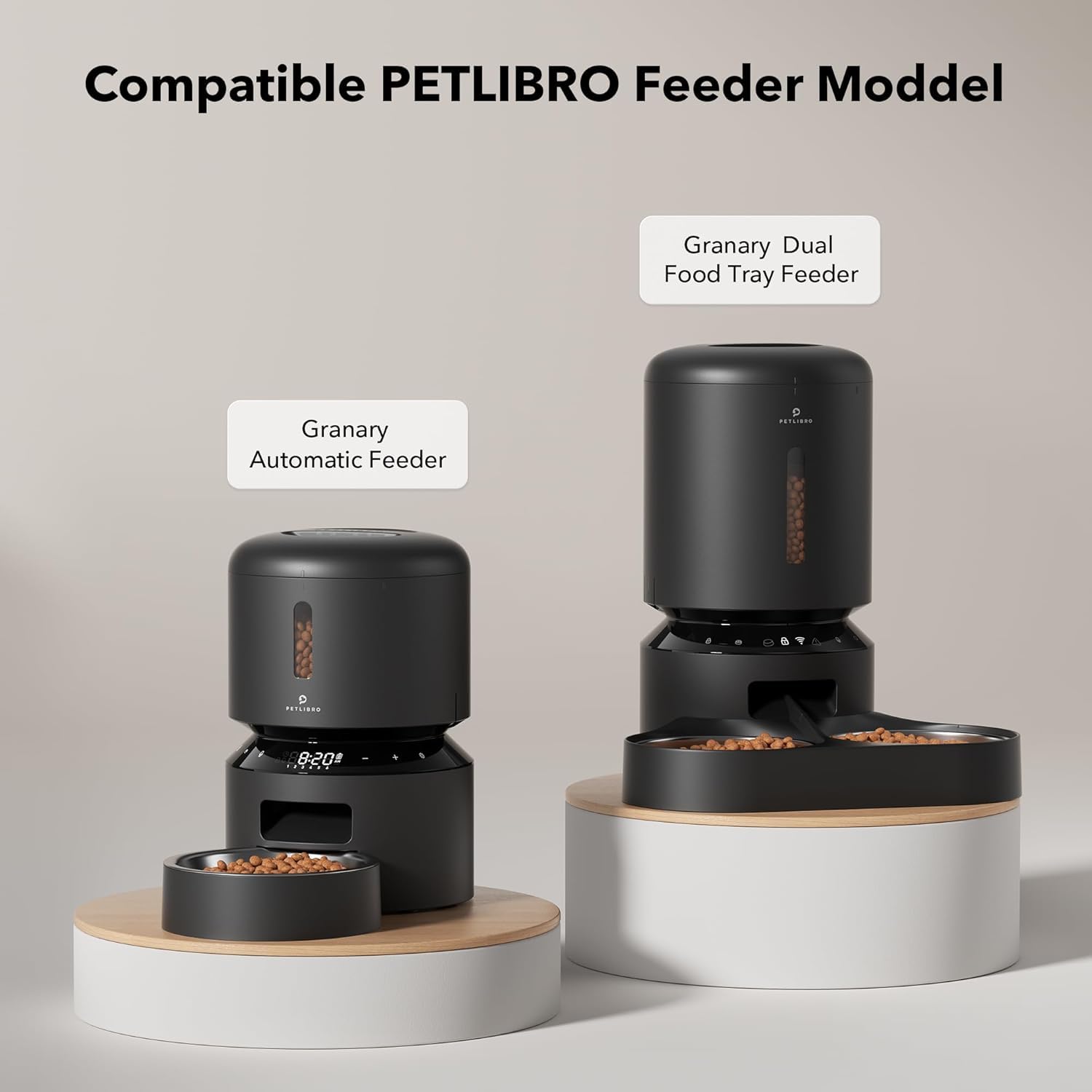 PETLIBRO Automatic Cat Feeder with Camera, 1080P HD Video with Night Vision, 5G WiFi Pet Feeder with 2-Way Audio, Low Food & Blockage Sensor, Motion & Sound Alerts for Cat & Dog Single Tray