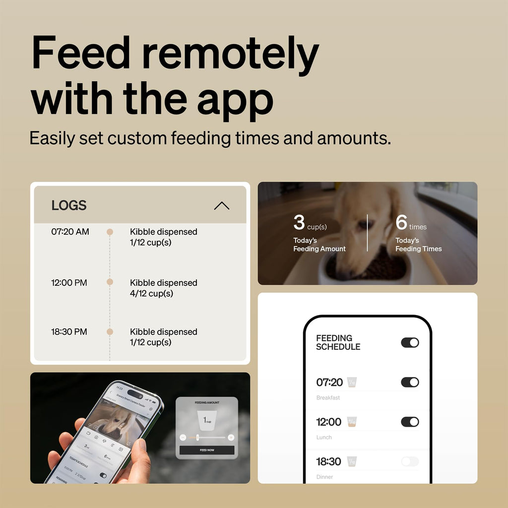 PETLIBRO Automatic Cat Feeder with Camera, 1080P HD Video with Night Vision, 5G WiFi Pet Feeder with 2-Way Audio, Low Food & Blockage Sensor, Motion & Sound Alerts for Cat & Dog Single Tray