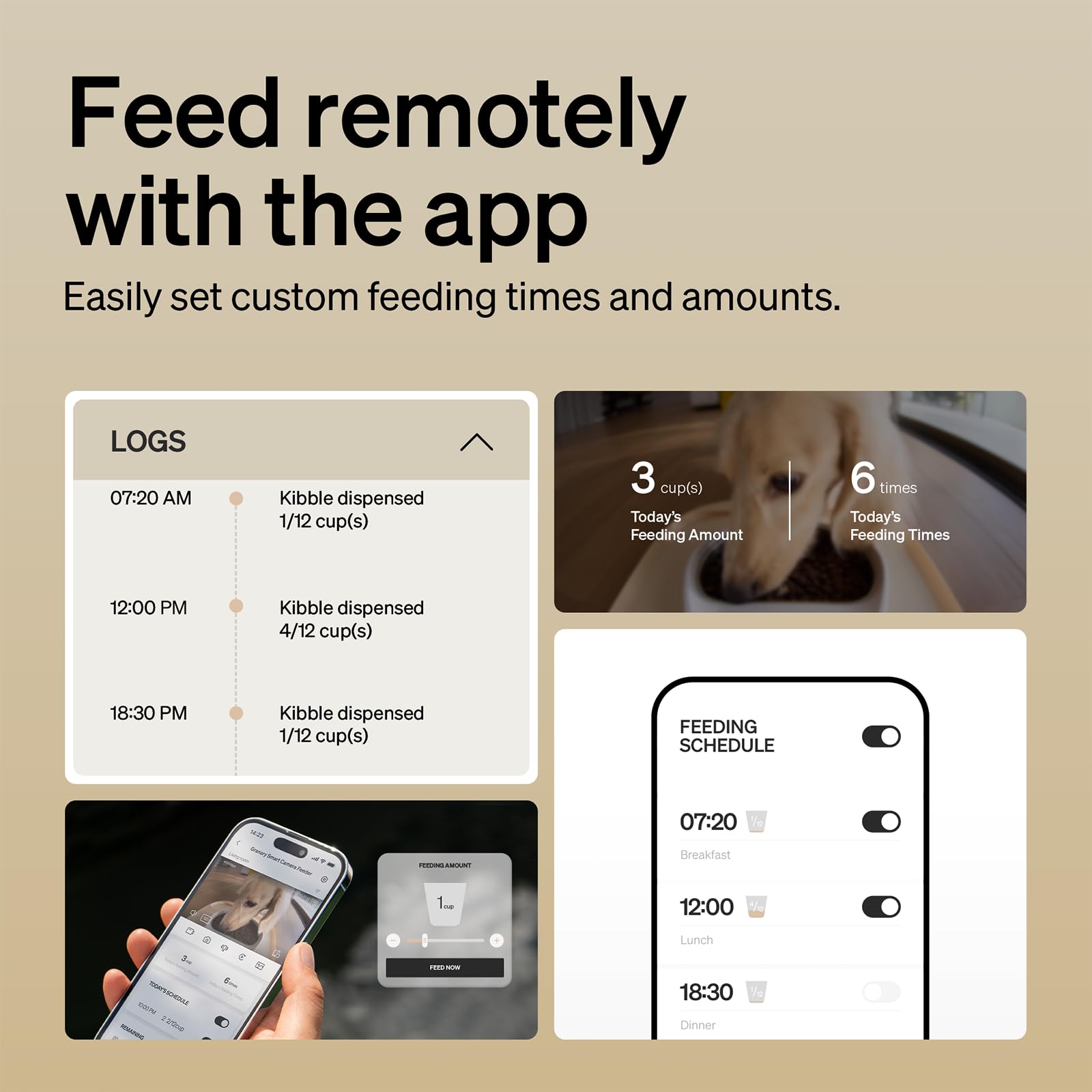 PETLIBRO Automatic Cat Feeder with Camera, 1080P HD Video with Night Vision, 5G WiFi Pet Feeder with 2-Way Audio, Low Food & Blockage Sensor, Motion & Sound Alerts for Cat & Dog Single Tray