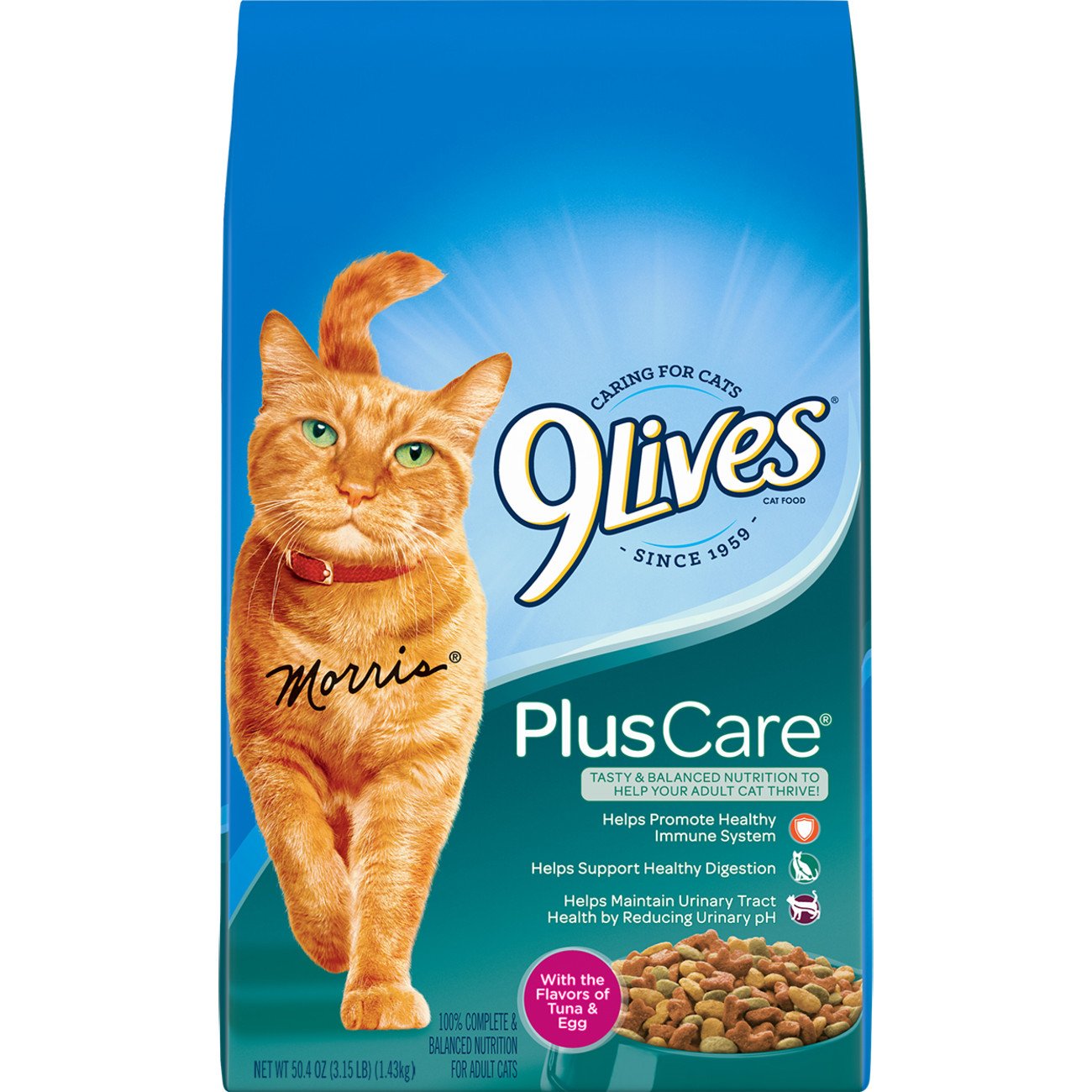 9Lives Plus Care Dry Cat Food, 12 lb. Bag