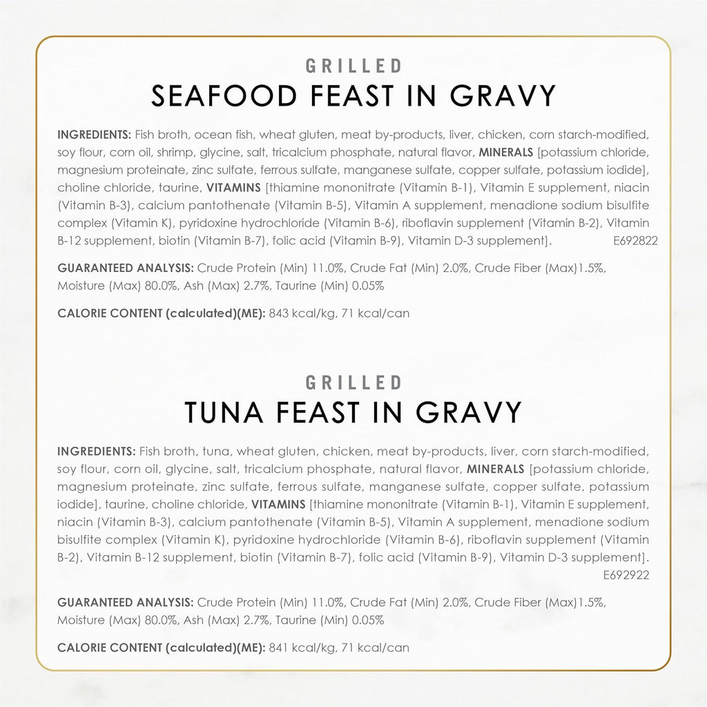 Fancy Feast Grilled Seafood Collection Variety Pack - Gourmet Wet Cat Food (24 Pack)