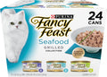 Fancy Feast Grilled Seafood Collection Variety Pack - Gourmet Wet Cat Food (24 Pack)