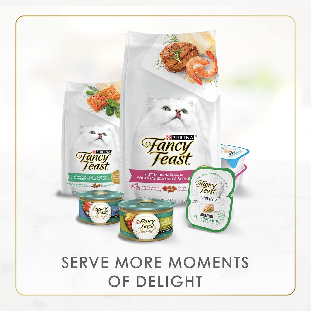 Fancy Feast Grilled Seafood Collection Variety Pack - Gourmet Wet Cat Food (24 Pack)