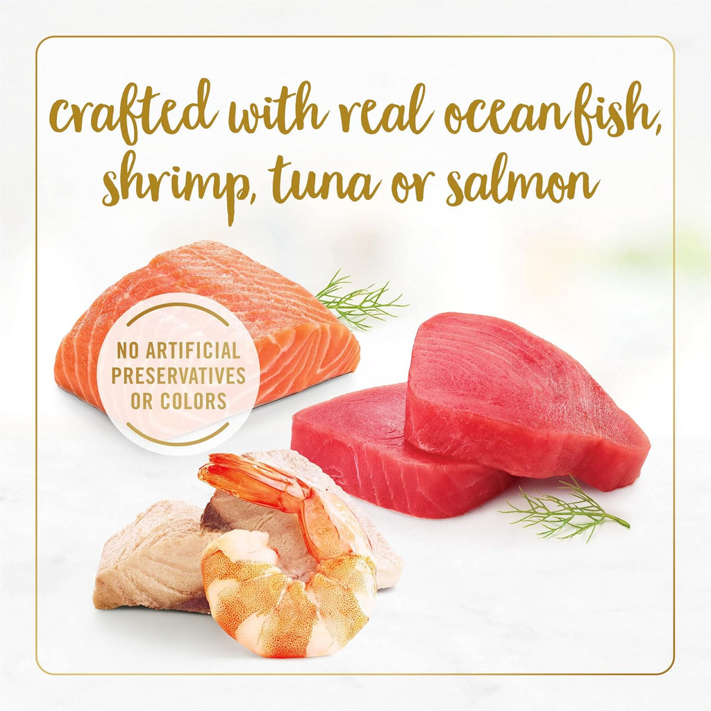 Fancy Feast Grilled Seafood Collection Variety Pack - Gourmet Wet Cat Food (24 Pack)