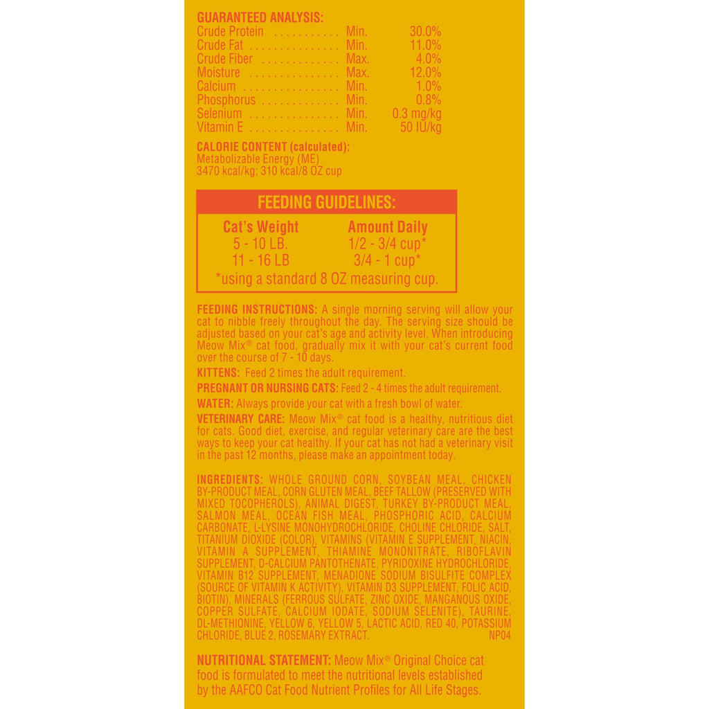 Meow Mix Original Choice Dry Cat Food - Complete Nutrition (6.3 lb)