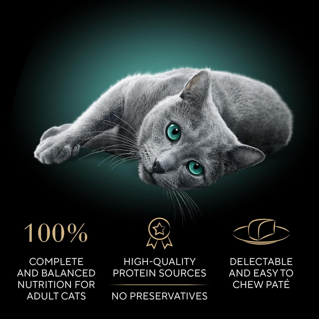 Sheba Perfect Portions Wet Cat Food Pate with Sustainable Salmon and Tender Whitefish & Tuna Entree Variety Pack, 2.6 oz. Twin-Pack Trays (12 Count, 24 Servings) (Pack of 2)