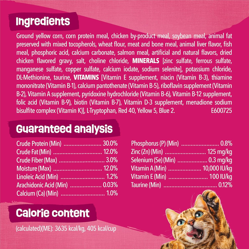 Purina Friskies Gravy Swirlers with Flavors of Chicken, Salmon and Gravy Dry Cat Food - 16 Lb. Bag