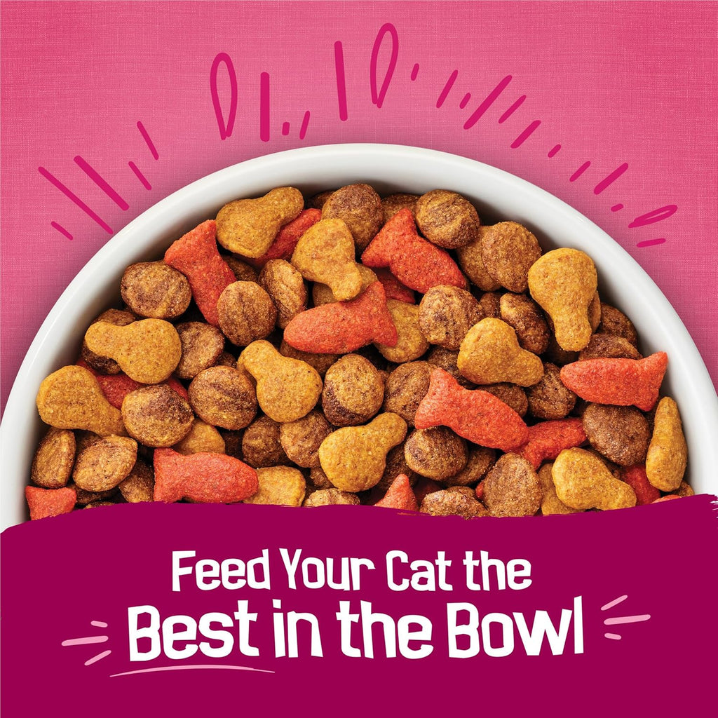 Purina Friskies Gravy Swirlers with Flavors of Chicken, Salmon and Gravy Dry Cat Food - 16 Lb. Bag